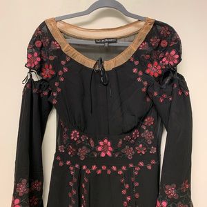 For love & lemons black cold shoulder dress
